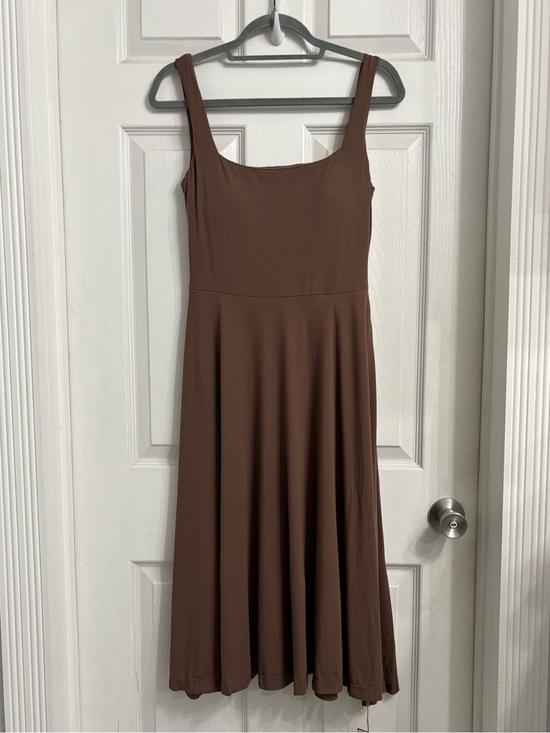 OGL Dresses & Skirts - OGL SunKiss Brown Midi Square-Neck A-Line Dress Pullover Medium NWT